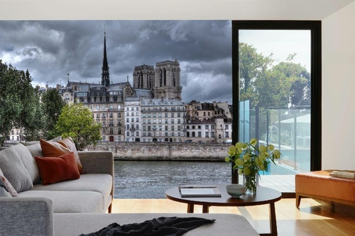Vlies Fototapete - Pariser Gebäude 375 x 250 cm